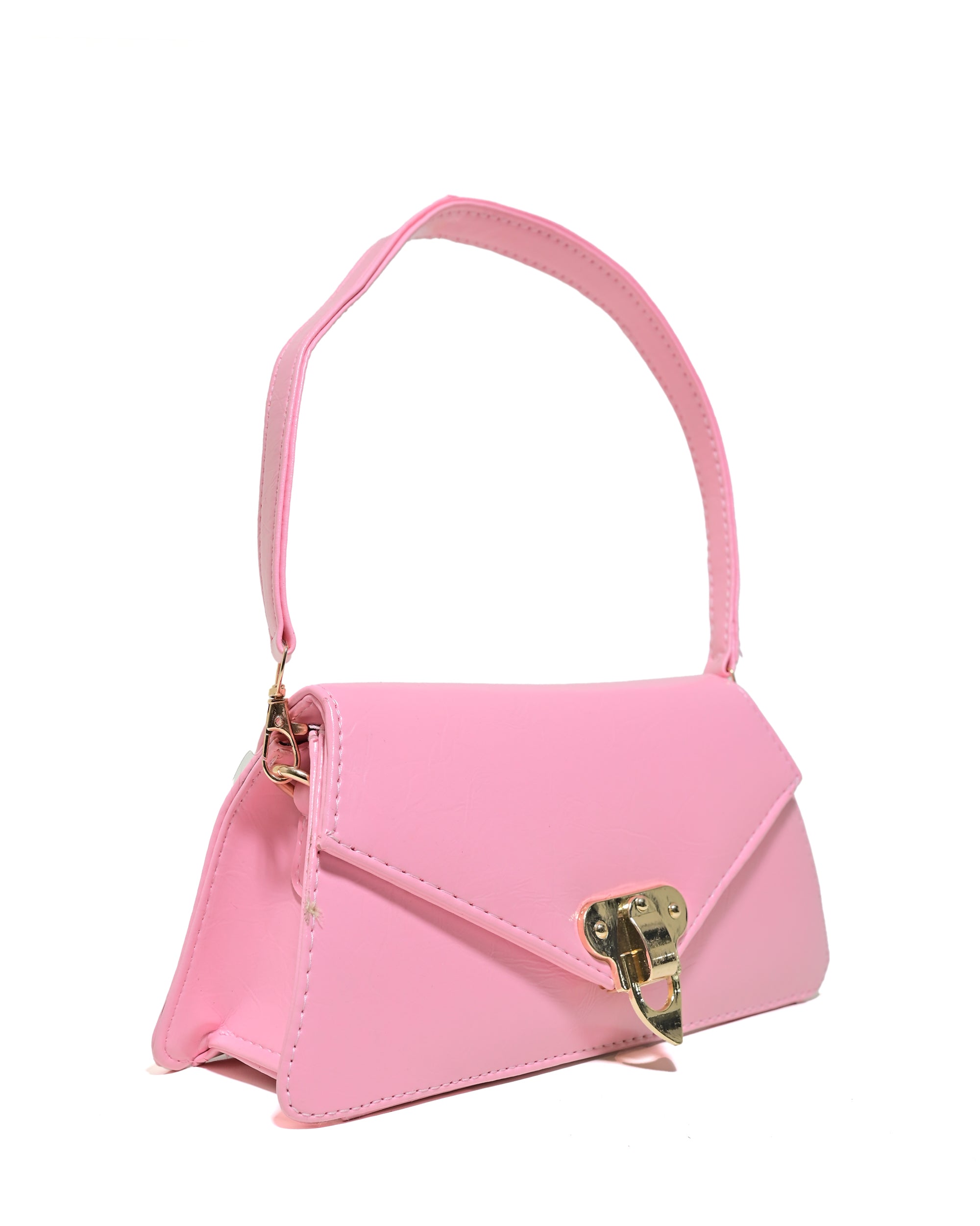SLD012 - WOMEN'S LEATHER SHOULDER BAG WITH METAL LOCK