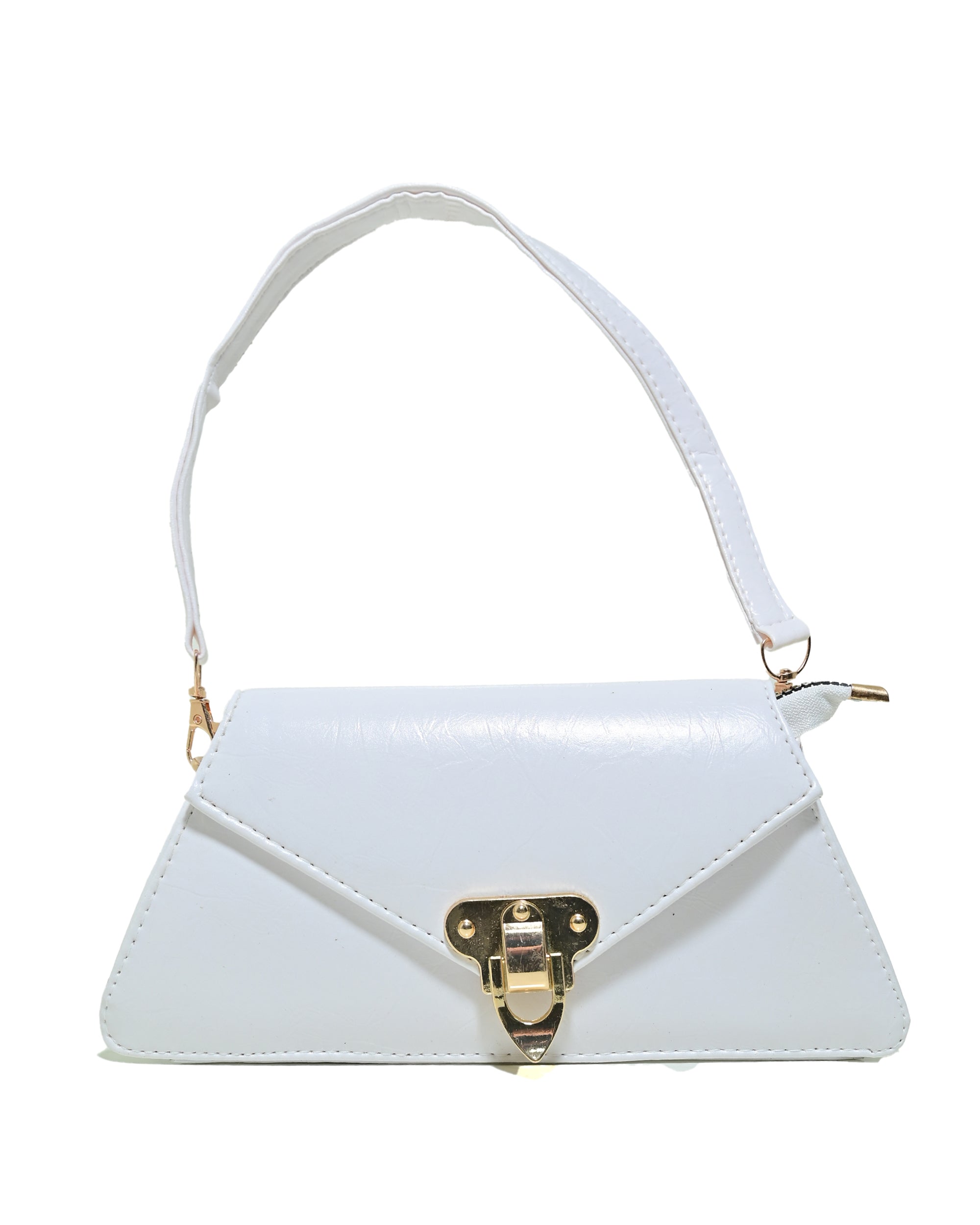 SLD012 - WOMEN'S LEATHER SHOULDER BAG WITH METAL LOCK