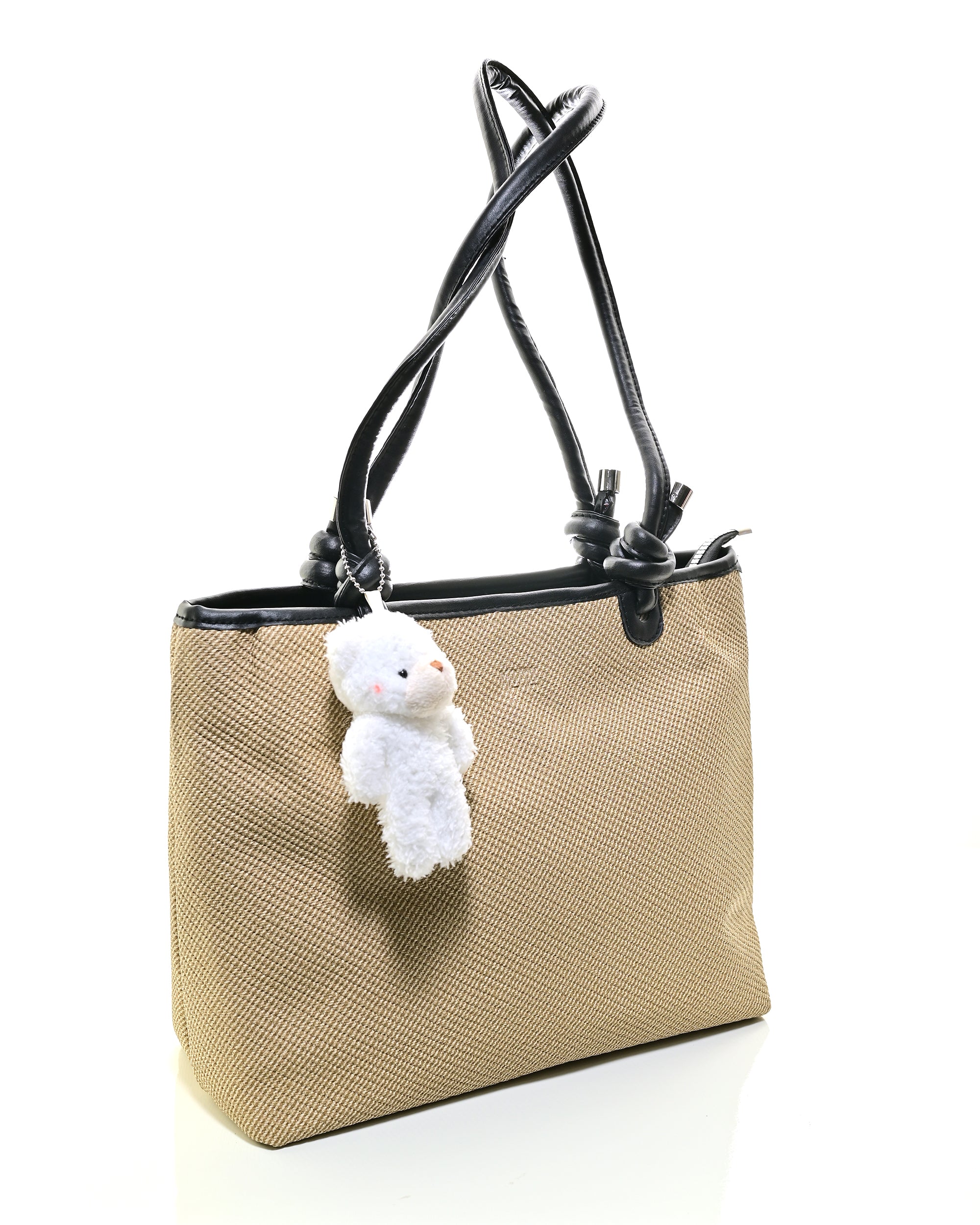 BG-W-TOT001 - STYLISH WOMEN'S SHOULDER TOTE BAG WITH CHARM