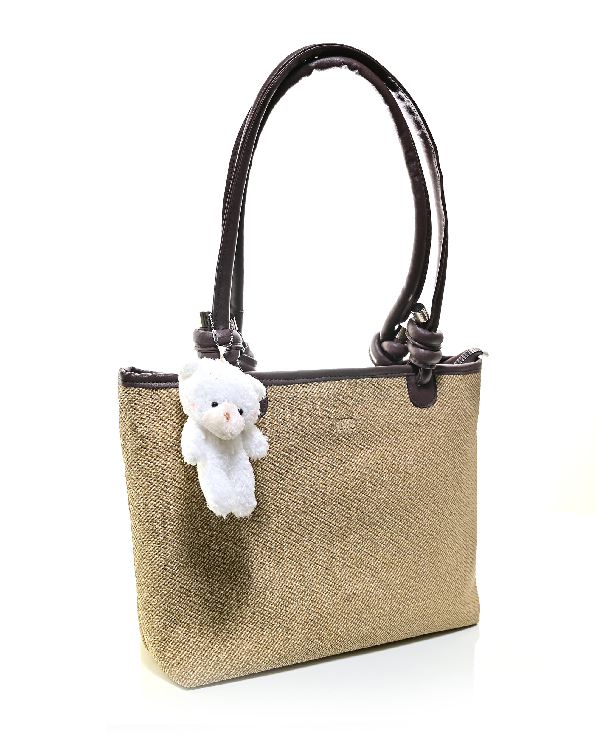 BG-W-TOT001 - STYLISH WOMEN'S SHOULDER TOTE BAG WITH CHARM