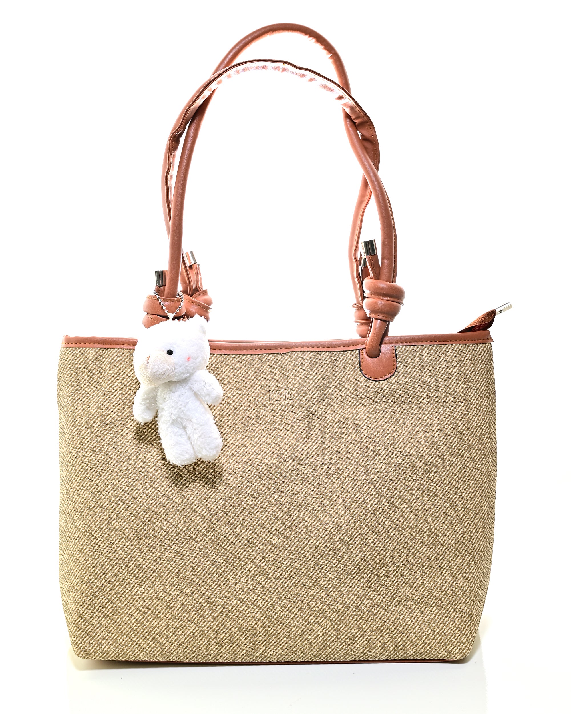 BG-W-TOT001 - STYLISH WOMEN'S SHOULDER TOTE BAG WITH CHARM