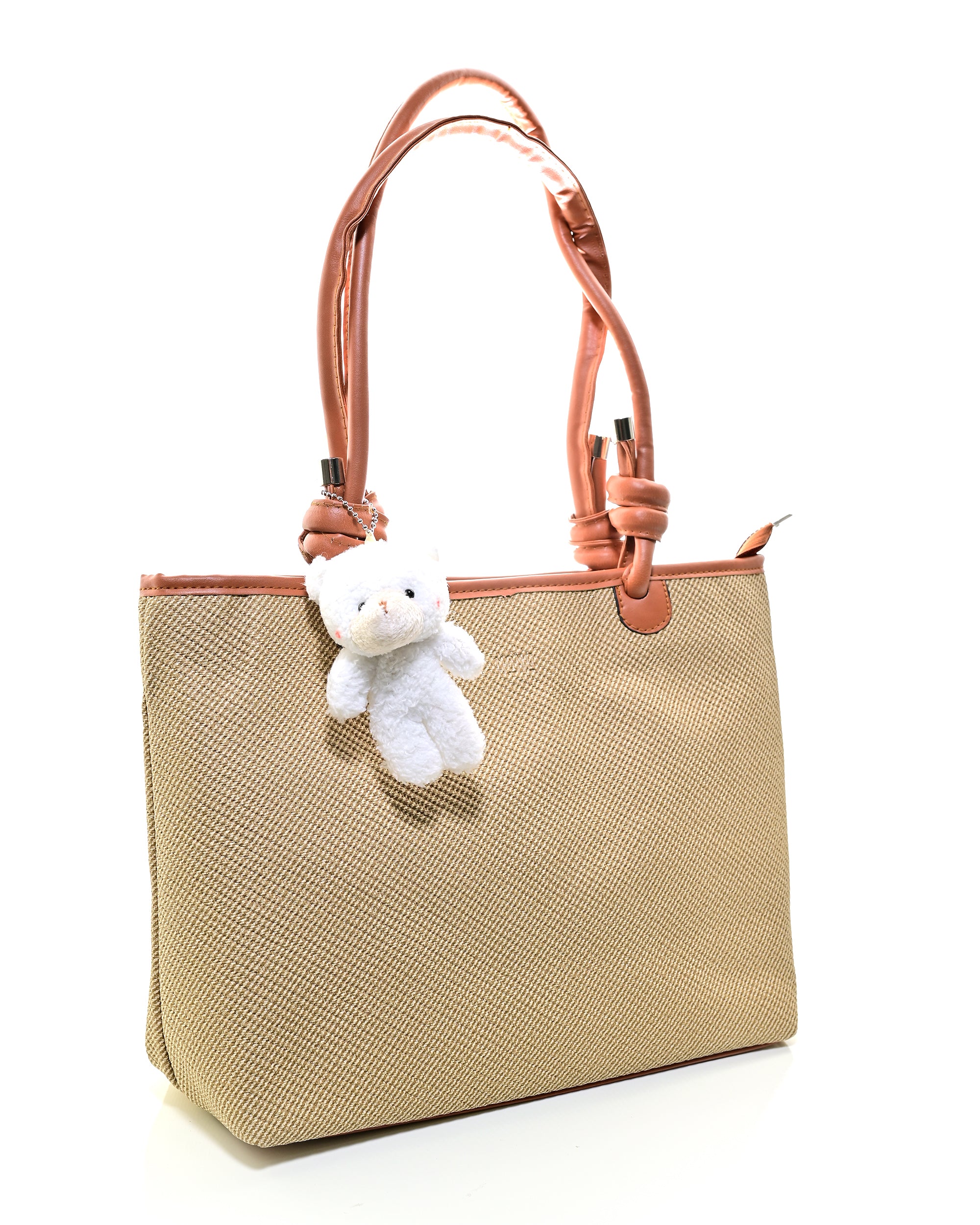 BG-W-TOT001 - STYLISH WOMEN'S SHOULDER TOTE BAG WITH CHARM