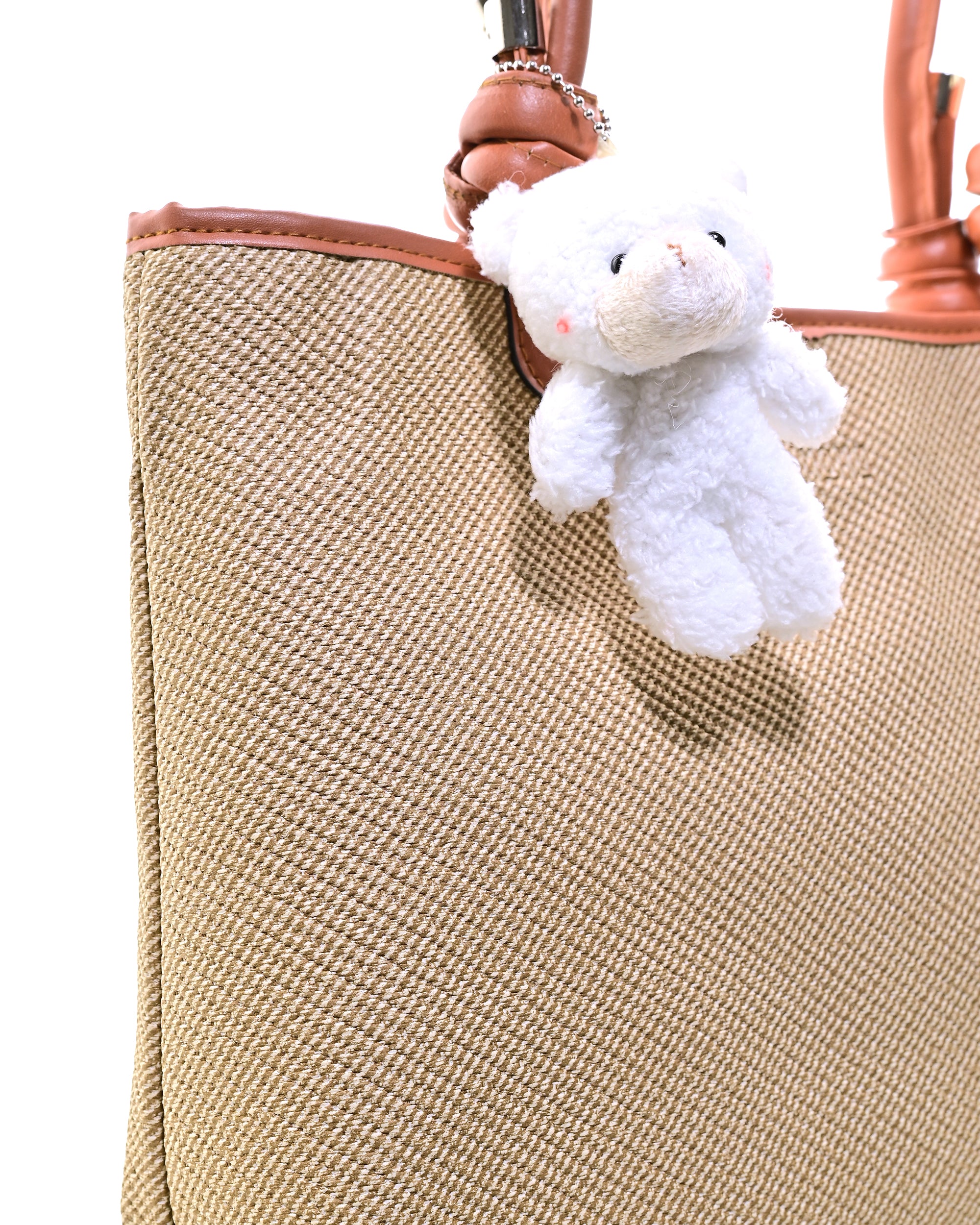 BG-W-TOT001 - STYLISH WOMEN'S SHOULDER TOTE BAG WITH CHARM