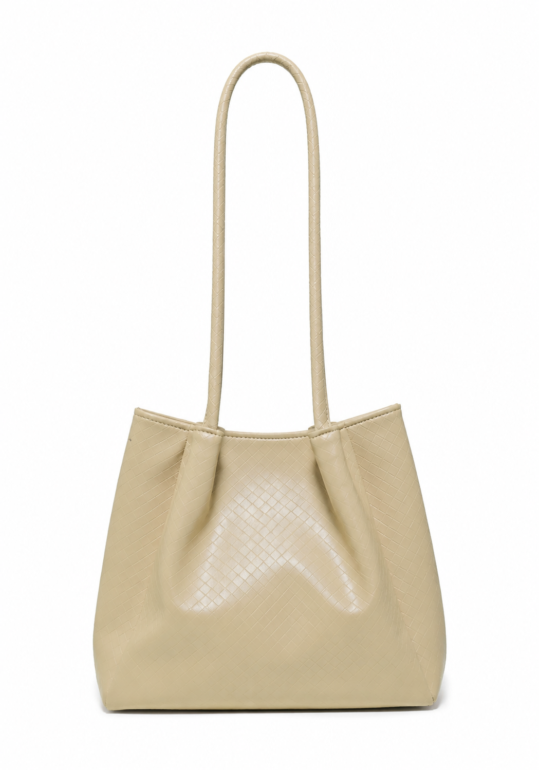 SLD007 - SPACIOUS WOMEN'S LEATHER SHOULDER BAG WITH MAGNETIC CLOSURE